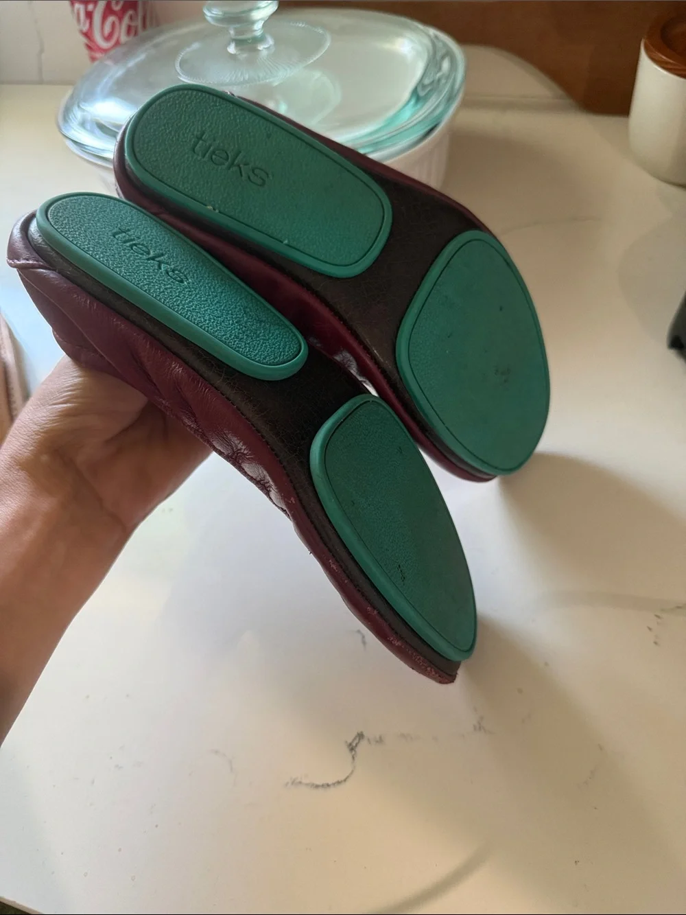 Tieks Wine Leather Ballet Flats Size 8